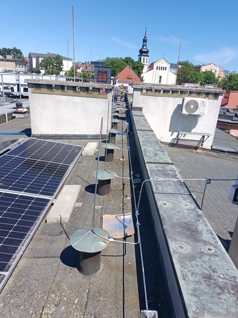 renowacja instalacji odgromowej w budynku banku w Kędzierzynie-Koźlu