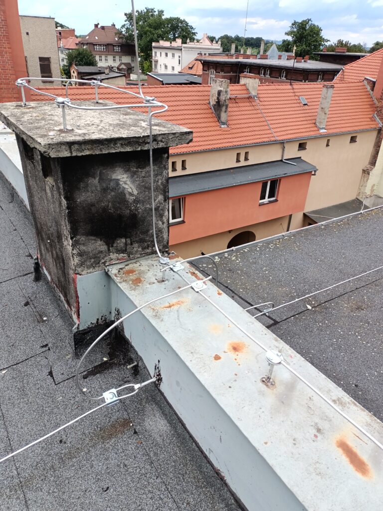 renowacja instalacji odgromowej w budynku banku w Kędzierzynie-Koźlu